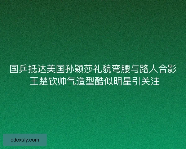 国乒抵达美国孙颖莎礼貌弯腰与路人合影 王楚钦帅气造型酷似明星引关注