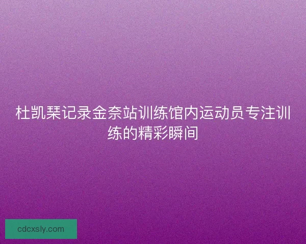 杜凯琹记录金奈站训练馆内运动员专注训练的精彩瞬间